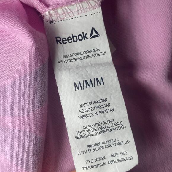 Reebok - Light Purple Cotton Blend Shirt - Size Medium - Picture 10 of 11